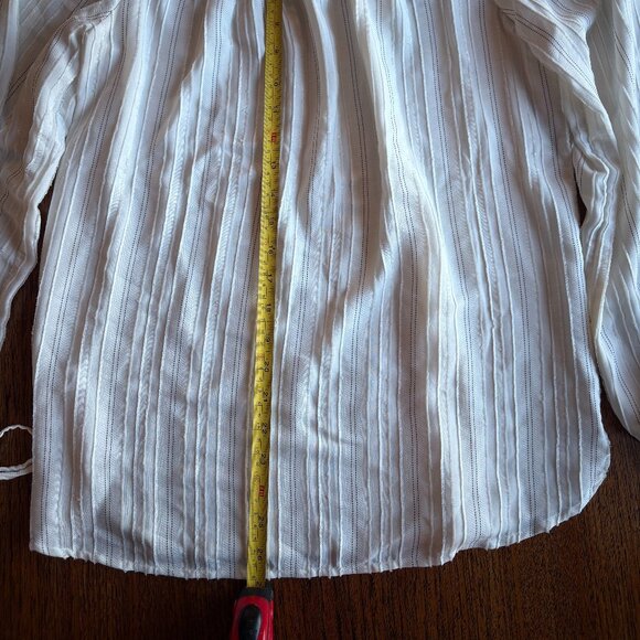 Loft long sleeve flowy cream blouse - Picture 7 of 7